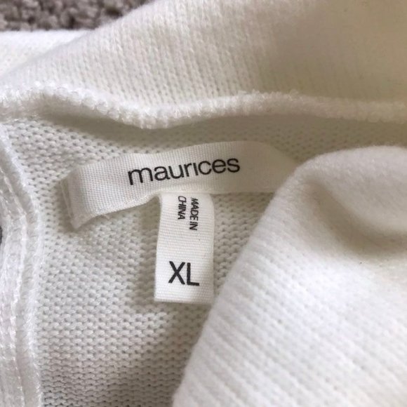 Maurices women's extra large white cowl neck sweater - Picture 3 of 5